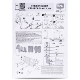 Zestaw BFT VIRGO SMART BT B20 KIT do bram dwuskrzydłowych