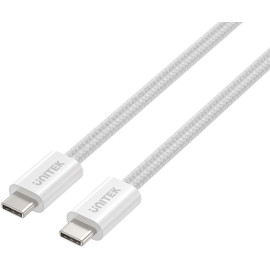 Kabel zwijany magnetycznie Unitek USB C PD 100W biały 1m