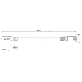 PATCHCORD U/UTP KAT.5E 1m FIOLETOWY