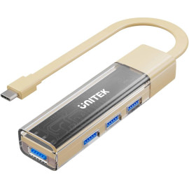 Unitek Hub dwukierunkowy USB C/USB A 5Gbps kremowy