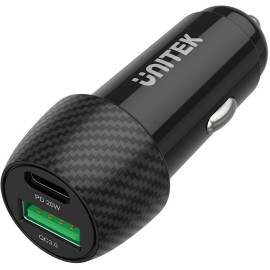 Unitek Ładowarka samochodowa 38W USB-A USB-C QC3..0