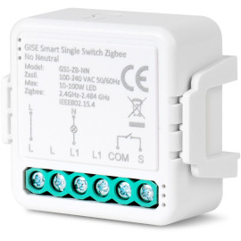 GISE Smart Pojedynczy moduł przekaźnikowy (bez N) Zigbee | Tuya | GSS-ZB-NN