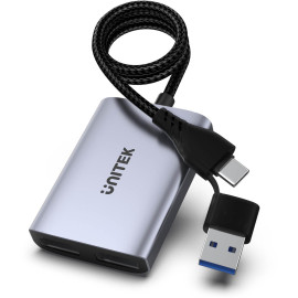 Unitek V1427A01 Adapter USB/C/A na 2x HDMI MST FullHD