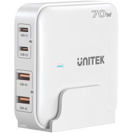 Unitek P1228AWH01-EU Ładowarka biurkowa GaN 70W 2xUSB-A 2xUSB-C