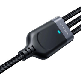 Kabel 3w1 USB-A / USB-C micro-USB Lightning Joyroom S-1T3018A18 120cm 2.4A w oplocie czarny