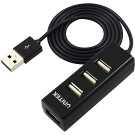 Unitek Y-2140 hub 4x USB 2.0 mini - czarny