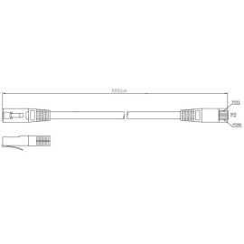 PATCHCORD KAT6 FTP 10M SZARY