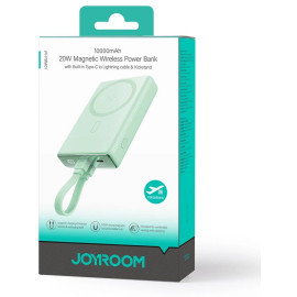 Powerbank Joyroom JR-PBM01 10000mAh 20W 1x USB-C 2x Lightning zielony + kabel