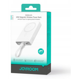 Powerbank Joyroom JR-PBM01 10000mAh 20W 1x USB-C 2x Lightning biały + kabel