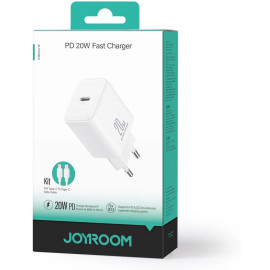 Ładowarka sieciowa Joyroom JR-TCF06 20W PD 3.0 QC 3.0 1x USB-C biała + kabel