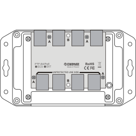 4-kanałowy moduł ogranicznika przepięć sieci LAN Gigabit Ethernet EWIMAR PTF-64-EXT/PoE