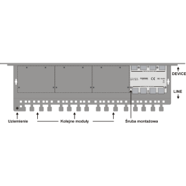 4-kanałowy moduł ogranicznika przepięć sieci LAN Gigabit Ethernet EWIMAR PTF-64-EXT/PoE