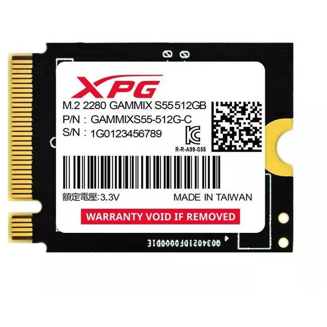 Dysk SSD Adata XPG GAMMIX S55 512GB M2230