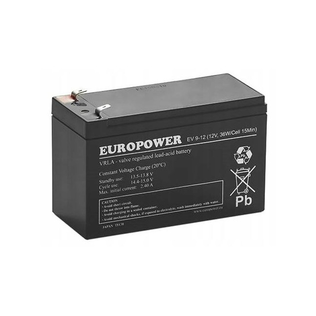 Akumulator AGM EUROPOWER serii EV 12V 8Ah/C10 (Żywotność 6-9 lat)