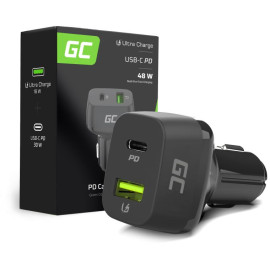 ŁADOWARKA SAMOCHODOWA Green Cell 48W 1x USB-C 1x USB-A Power Delivery 30W Quick Charge 3.0 CAD33