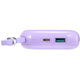 Powerbank Joyroom Jelly Series JR-L002 10000mAh 22.5W PD QC z kablem 1x USB-A 1x USB-C fioletowy