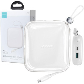 Powerbank Joyroom Jelly Series JR-L002 10000mAh 22.5W PD QC z kablem 1x USB-A 1x USB-C biały