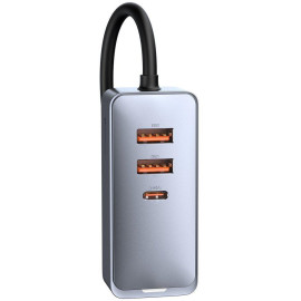 ŁADOWARKA SAMOCHODOWA NA PRZEWODZIE Baseus Share Together 120W 3A 3x USB-A 1x USB-C PD 20W QC 3.0