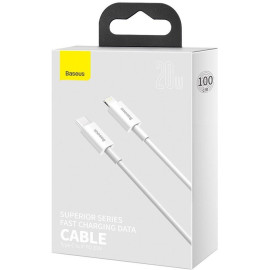 KABEL USB-C / Lightning iPhone Baseus Superior CATLYS-A02 1m 20W PD Quick Charging BIAŁY PREMIUM