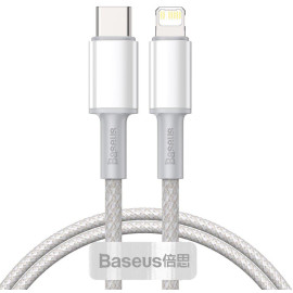 KABEL USB-C / Lightning iPhone Baseus Cafule CATLGD-02 1m 20W PD Quick Charging BIAŁY W OPLOCIE