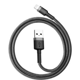 KABEL USB-A / Lightning iPhone Baseus Cafule CALKLF-AG1 50cm Apple 2.4A CZARNO-SZARY W OPLOCIE