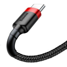 KABEL USB-A / USB-C Baseus Cafule CATKLF-U91 300cm 2A QC 3.0 CZARNO-CZERWONY W OPLOCIE