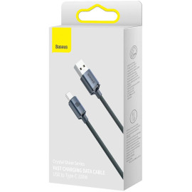 KABEL USB-A / USB-C Baseus Crystal CAJY000401 120cm 100W 6A QC 3.0 W OPLOCIE PREMIUM