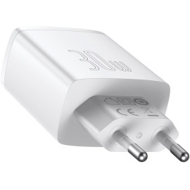 ŁADOWARKA SIECIOWA Baseus Compact Quick Charger CCXJ-E02 30W 2x USB-A 1x USB-C PD 3.0 QC 3.0 BIAŁA