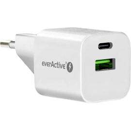 ŁADOWARKA SIECIOWA everActive GaN SC-390Q 30W 1xUSB-C 1xUSB-A PD PPS