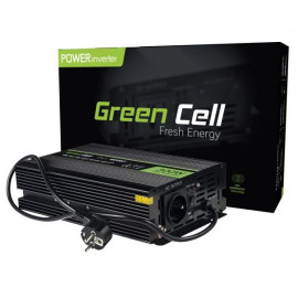 ZESTAW PRZETWORNICA Green Cell 12V / 230V 300W/600W CZYSTY SINUS + AKUMULATOR AGM 12V 45Ah