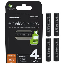 Akumulatorki R03 / AAA Panasonic Eneloop PRO 930mAh Ni-MH BK-4HCDE/4BE (blister 4 szt.)