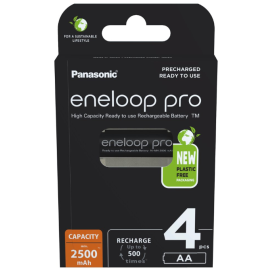 Akumulatorki R6 / AA Panasonic Eneloop PRO 2500mAh Ni-MH BK-3HCDE/4BE (blister 4 szt.)