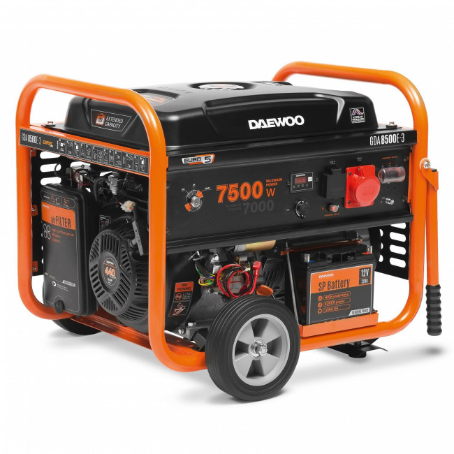 ZESTAW AGREGAT PRĄDOTWÓRCZY DAEWOO GDA 8500E-3 7.5kW + 2x GENERATOR OIL SAE 10W-30 DWO 600