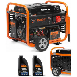 ZESTAW AGREGAT PRĄDOTWÓRCZY DAEWOO GDA 8500E-3 7.5kW + 2x GENERATOR OIL SAE 10W-30 DWO 600