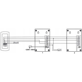 DOMOFON ''EURA'' ADP-51A3 ''DIFESA'' - 1-rodzinny, 2 unifony, interkom, biały