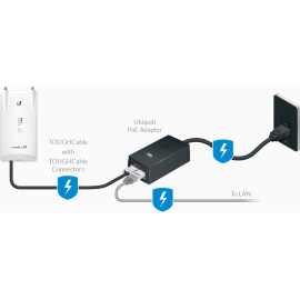 POWER ADAPTER UBIQUITI POE 24V 500mA GIGABIT (POE-24-12W-G)