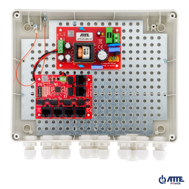 SWITCH ZEWNĘTRZNY 5-PORTOWY POE DO 5 KAMER IP ATTE IP-5-11-L2