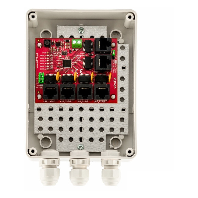 SWITCH 6-PORTOWY POE ATTE xPoE-6-11-S2 (zewnętrzny)