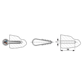 MUROWY TRZYMAK KABLA OKRĄGŁEGO FI 6 DO 10mm 50szt.