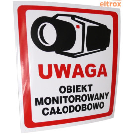 NAKLEJKA OBIEKT MONITOROWANY 10x10 8332