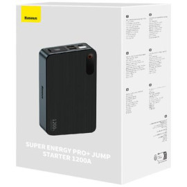 POWERBANK BOOSTER Baseus Super Energy Pro+ Jump Starter C00245700111-00 12000mAh 12V 1200A + KABLE KROKODYLKI