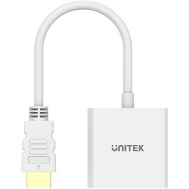 Unitek Adapter HDMI na VGA, FullHD 60Hz, biały