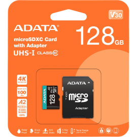 Adata Karta pamięci microSD Premier Pro 128 GB UHS1 U3 V30 A2 + adapter